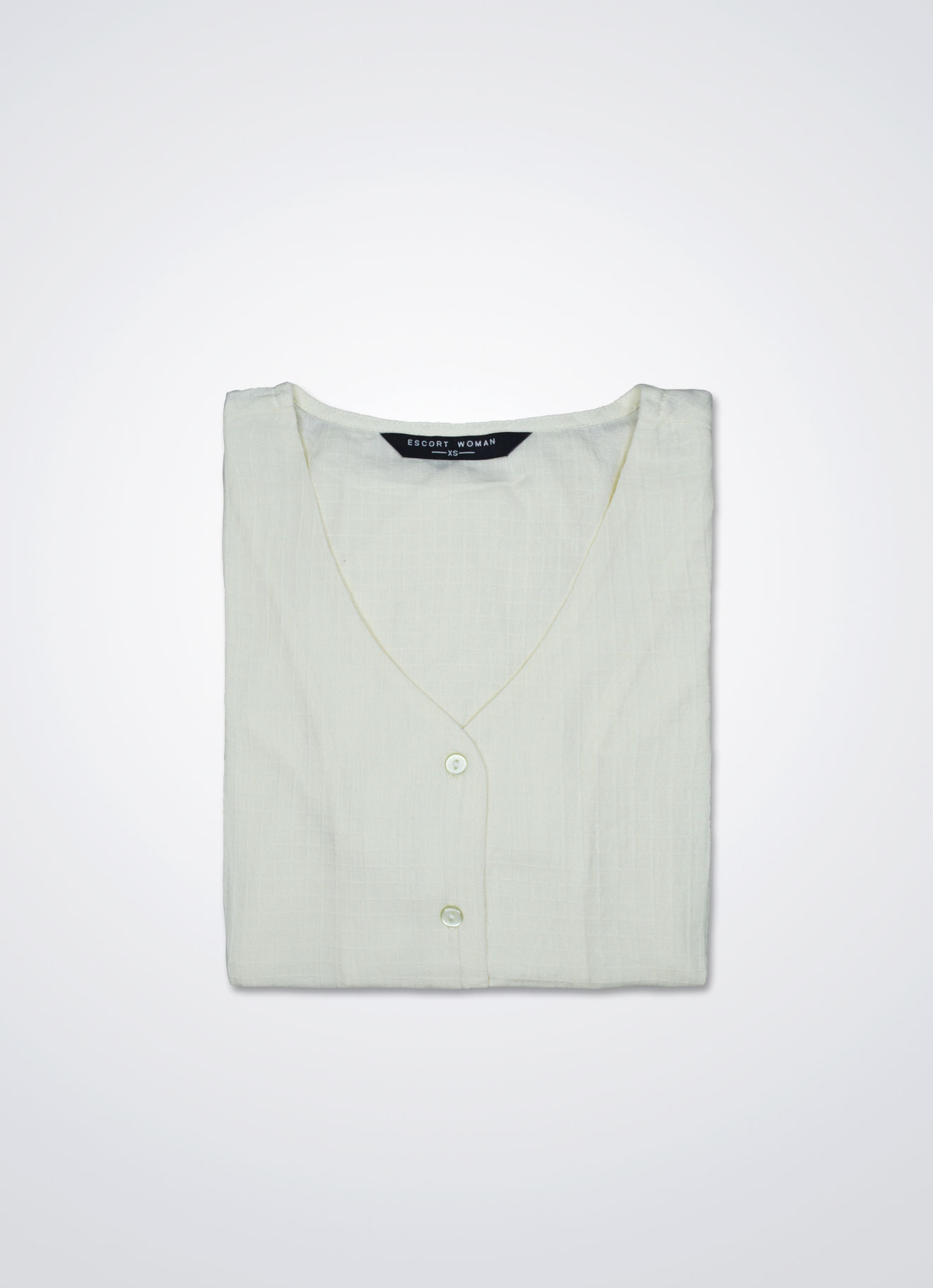 Whisper-White by V-Neck Blouse