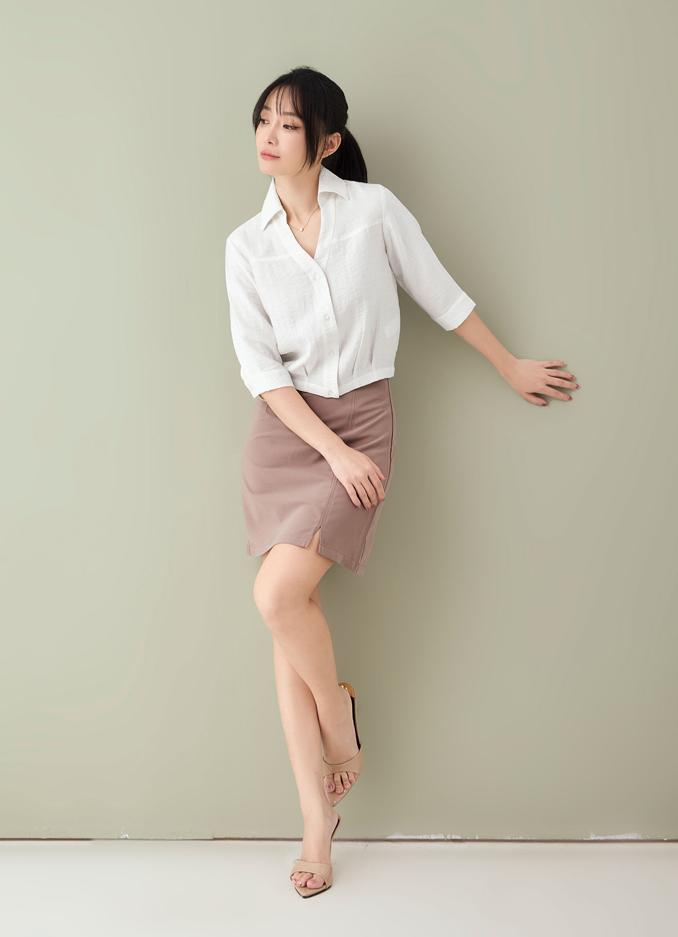 White by Sleeve Shirt
