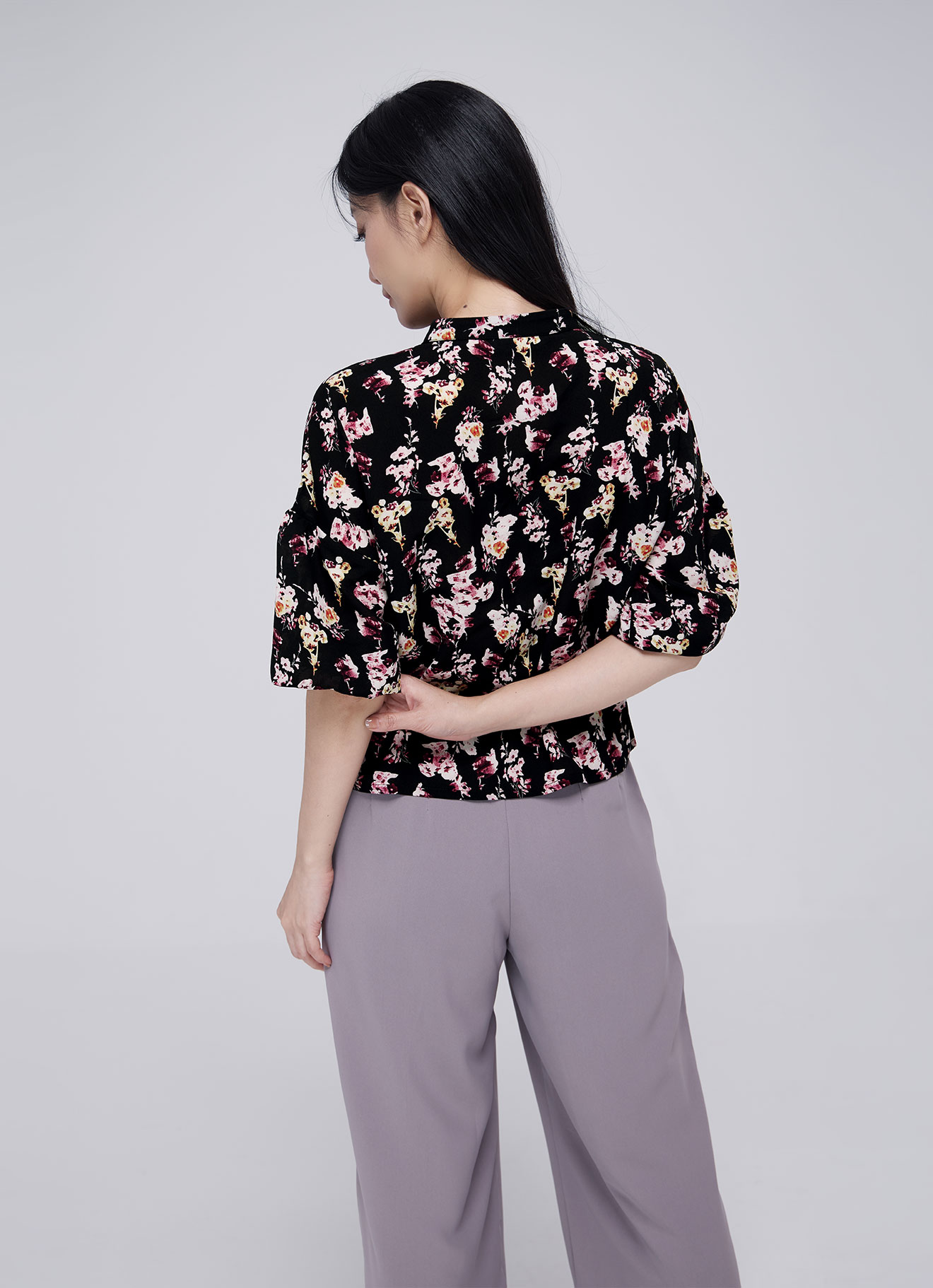 Windsor-Wine by Floral Printed Blouse