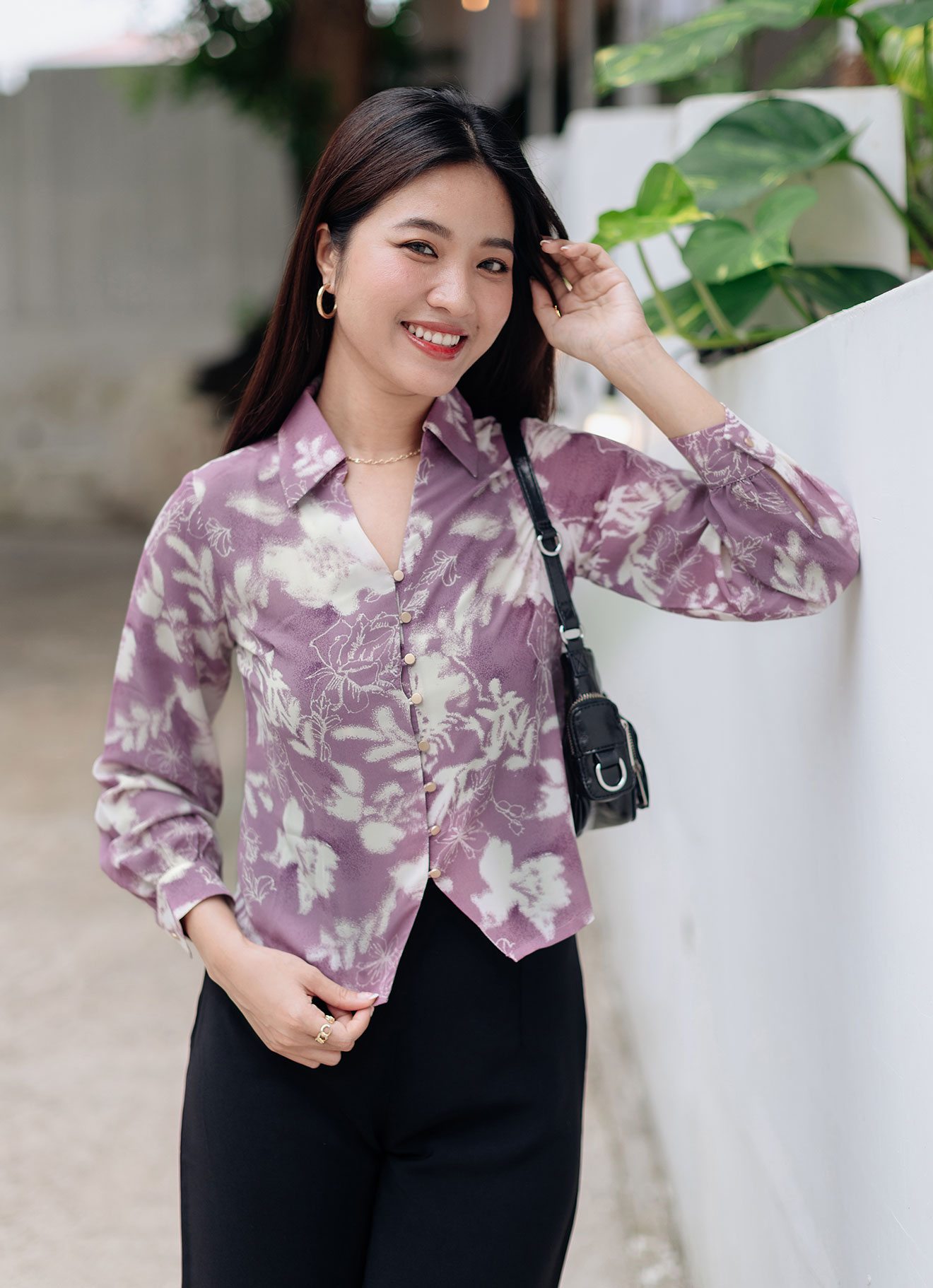 Wistful-Mauve  by Floral Printed Shirt