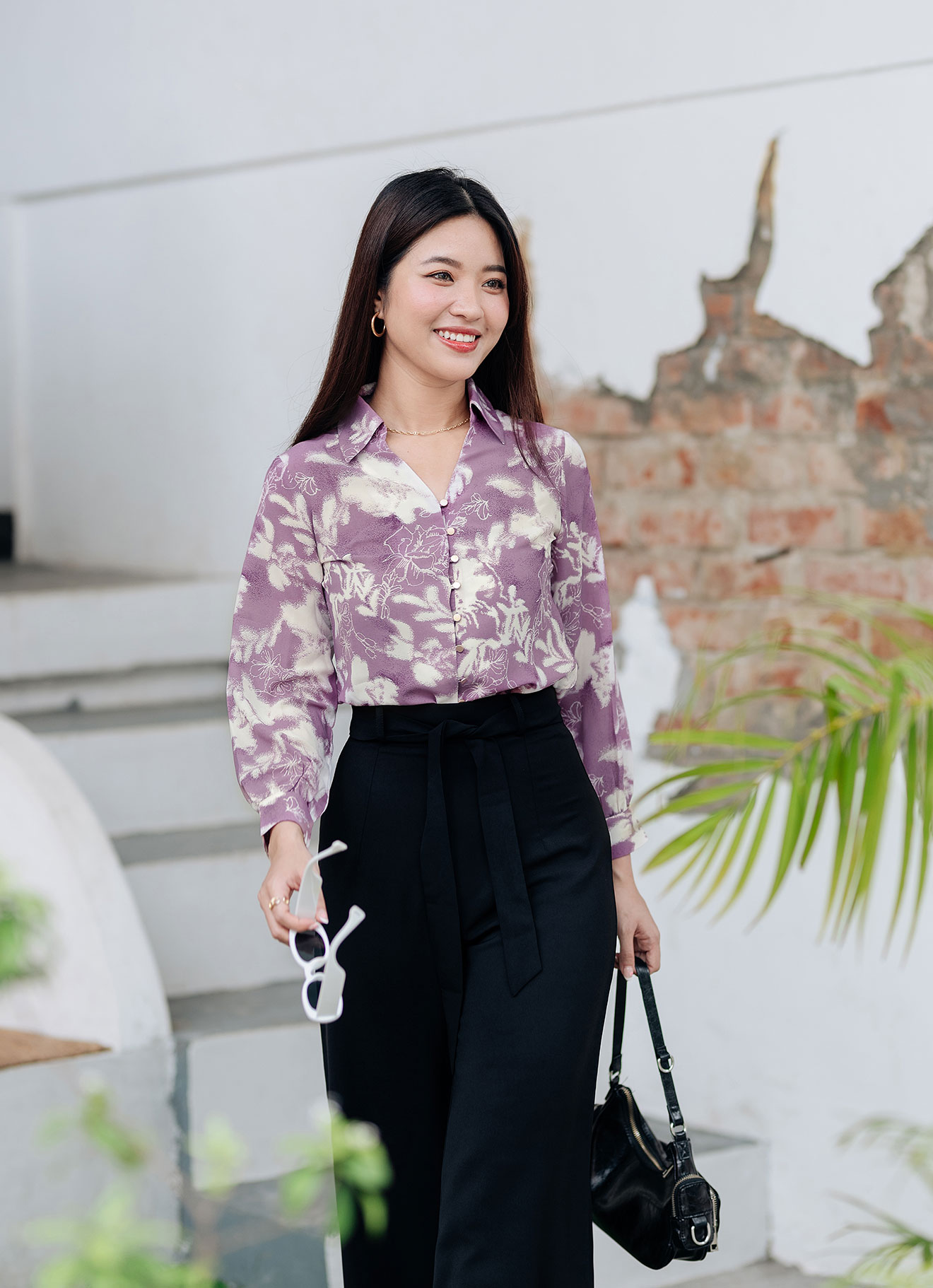 Wistful-Mauve  by Floral Printed Shirt