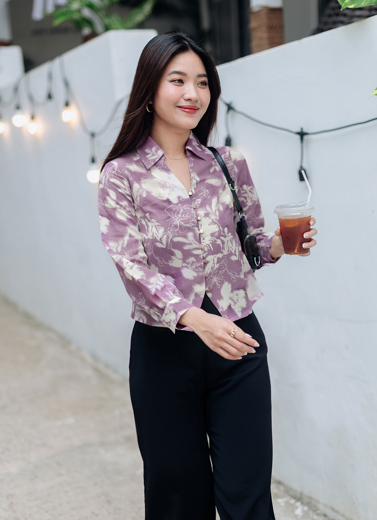 Wistful-Mauve  by Floral Printed Shirt